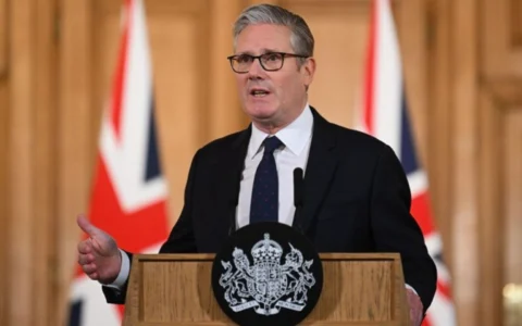 UK Prime Minister Keir Starmer announces under-16 social media ban in London, June 2026